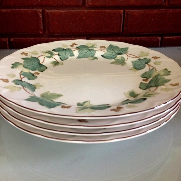 Set of 4 Nikko Greenwood China Dinner Plates - Picture 1 of 3